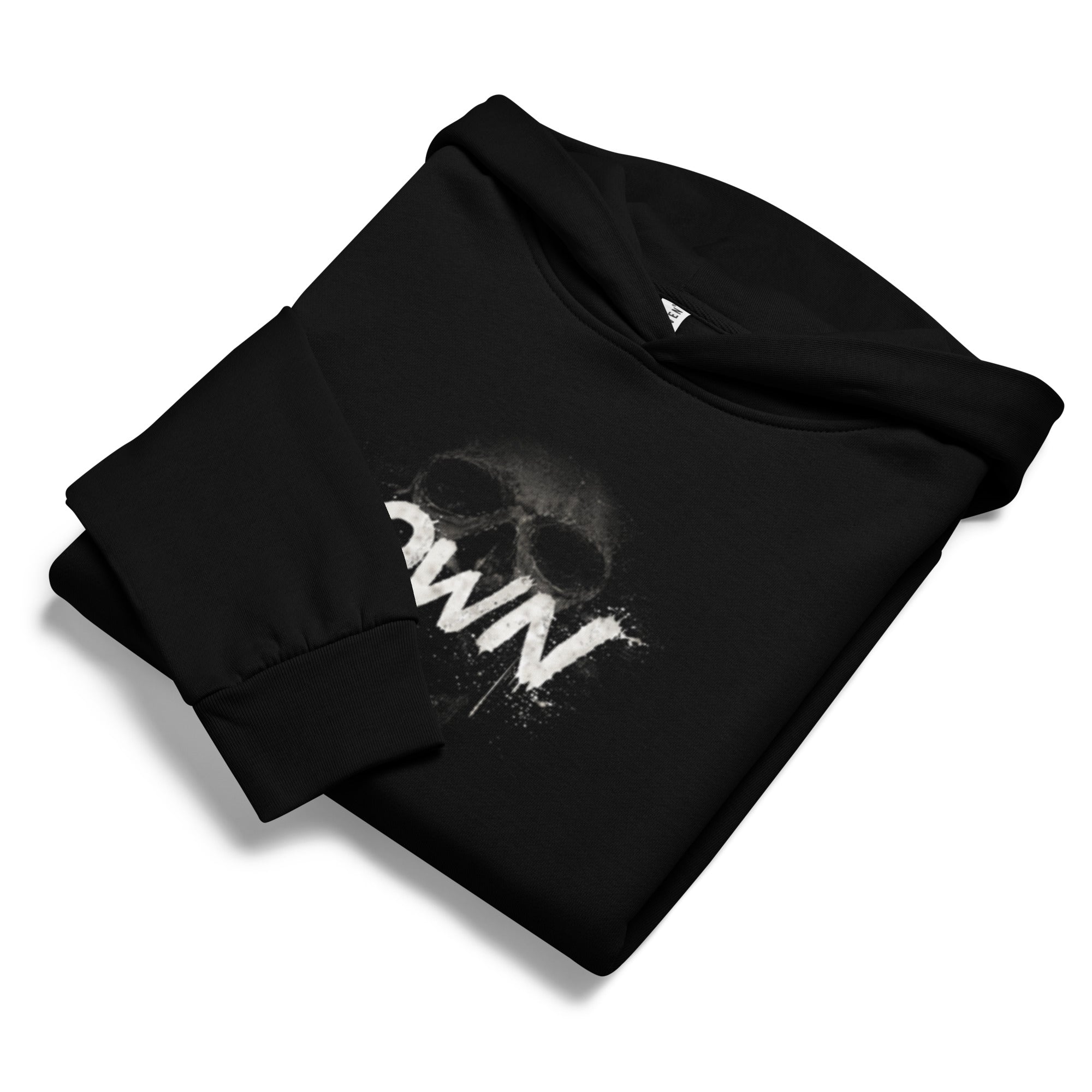 Hoodies noirs - sweat à capuche noir unisex tête de mort , trust the process