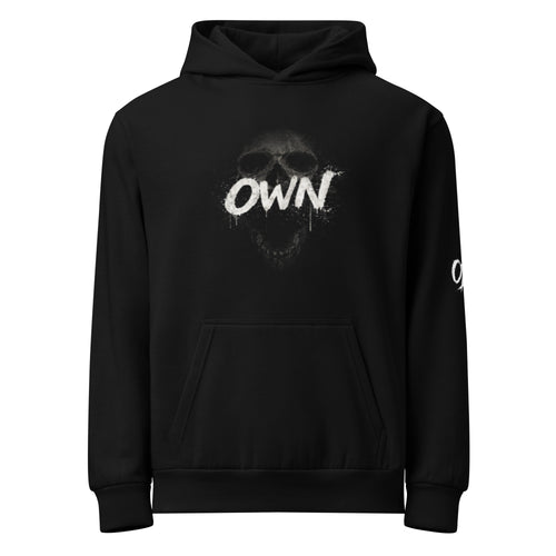 Hoodies noirs - sweat à capuche noir unisex tête de mort , trust the process