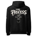 Hoodies noirs - sweat à capuche noir unisex tête de mort , trust the process