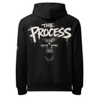 Hoodies noirs - sweat à capuche noir unisex tête de mort , trust the process