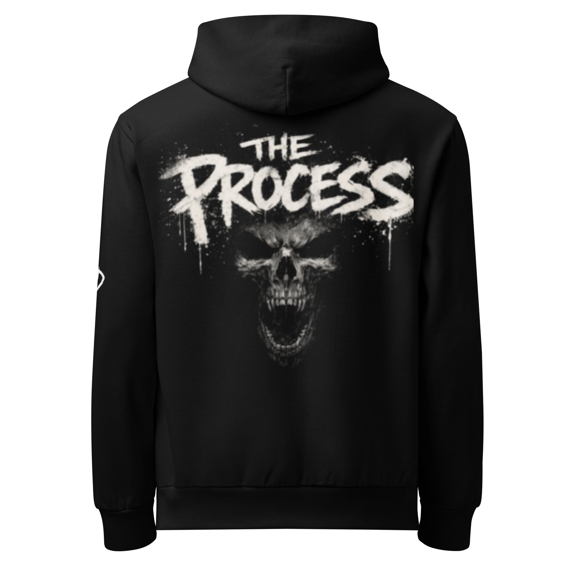 Hoodies noirs - sweat à capuche noir unisex tête de mort , trust the process